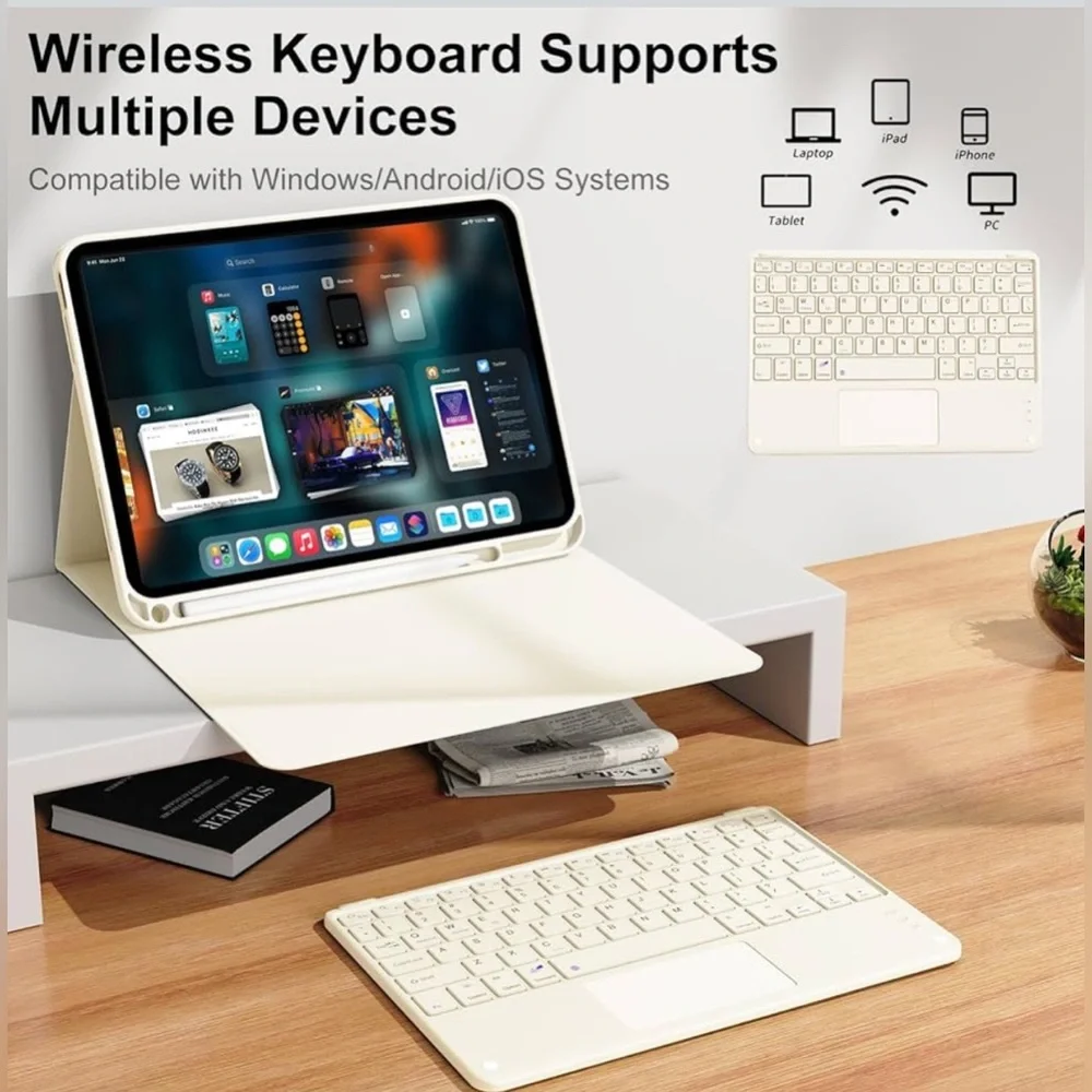 kenke for iPad 11/10th Gen Case with Keyboard 11/10.9 inch 2025 A16/2022